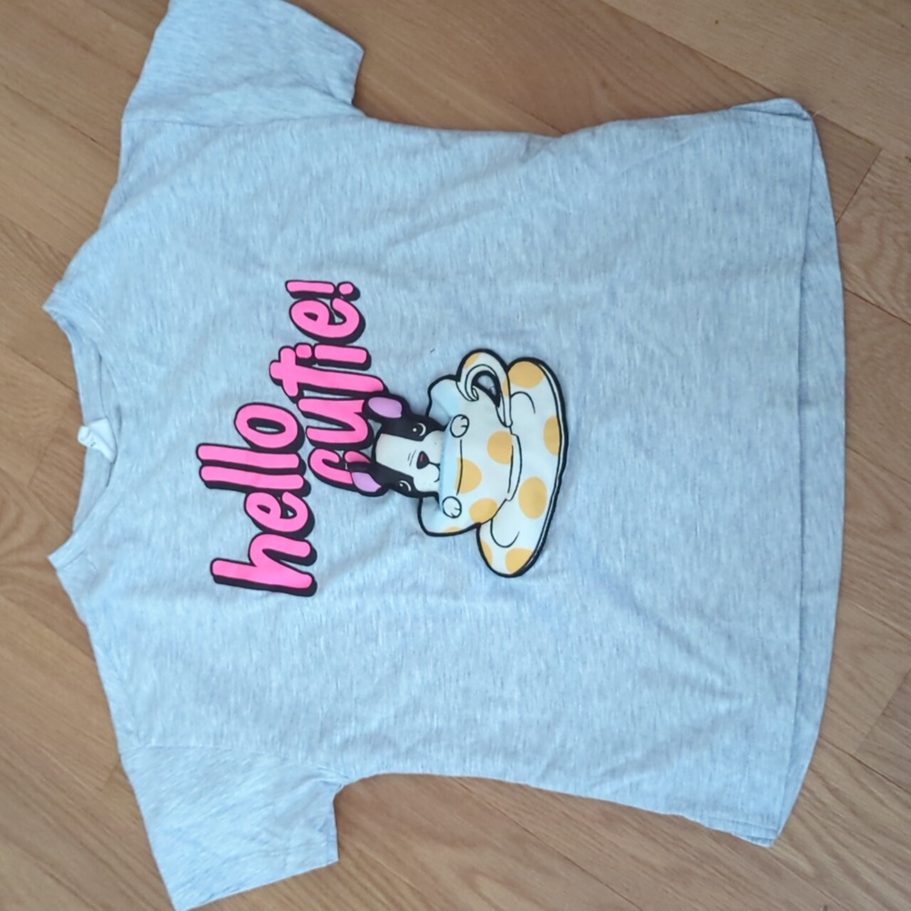 Zara kids hello cutie 3d pop up dog puppies short sleeve girl siZe 10